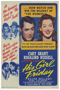 His Girl Friday 1940 - Cary Grant - US(2) - Classic Movie Poster