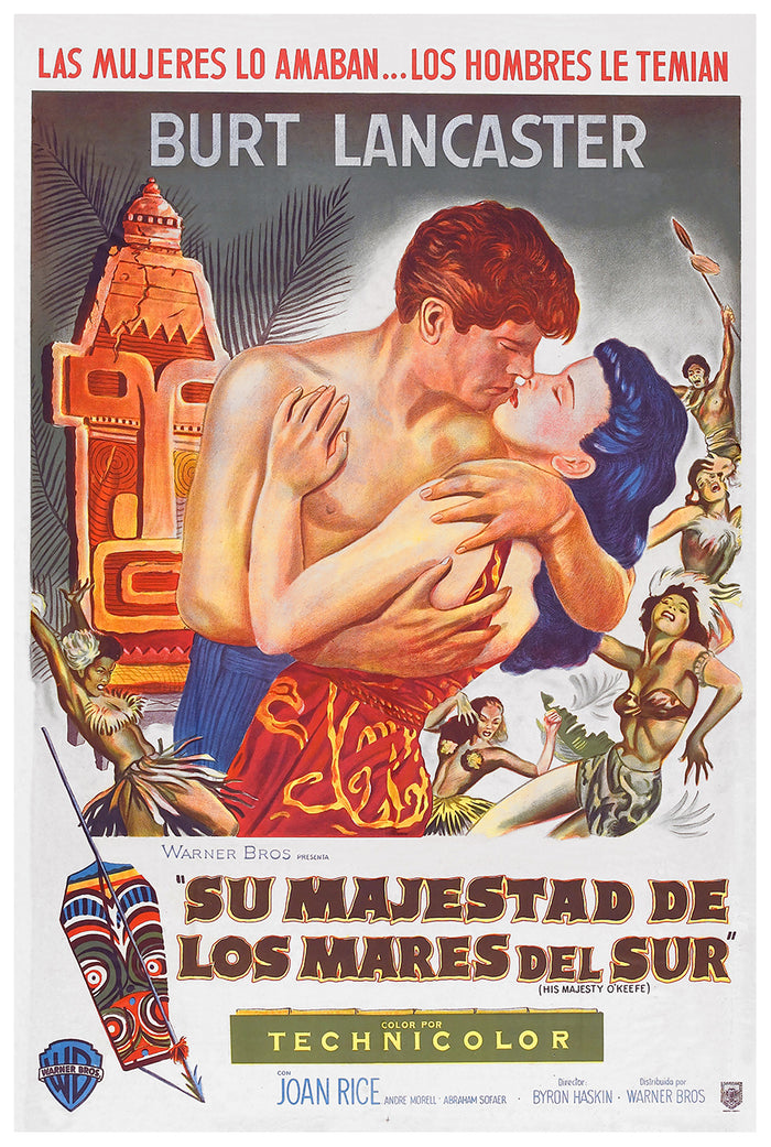 His Majesty O'Keefe 1954 - Burt Lancaster - Argentina - Classic Movie Poster