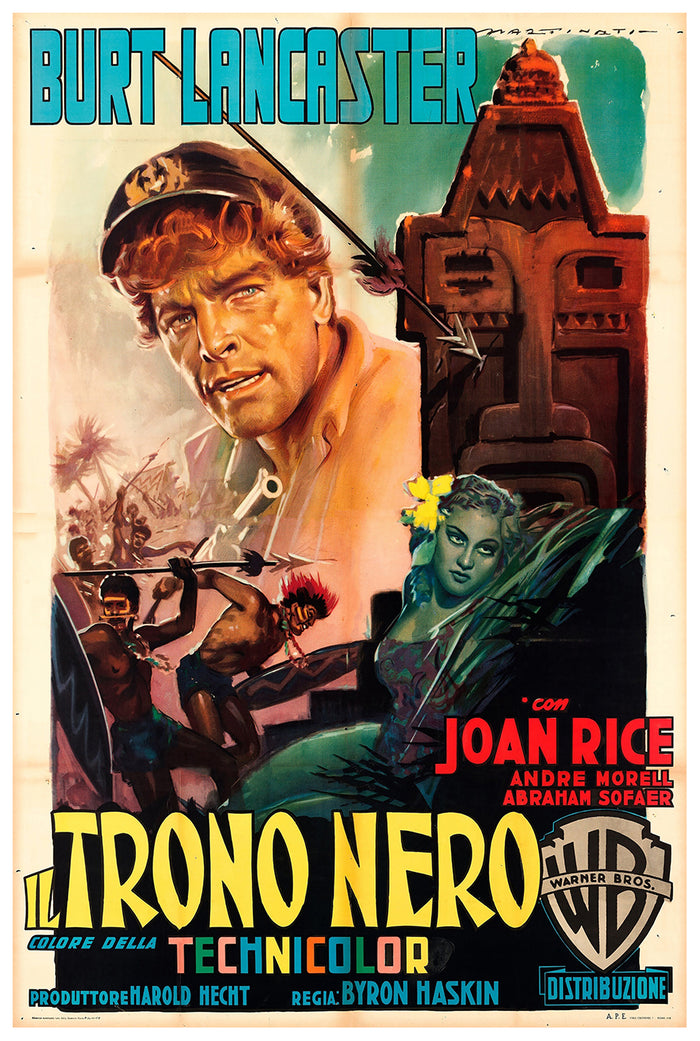 His Majesty O'Keefe 1954 - Burt Lancaster - Italy - Classic Movie Poster