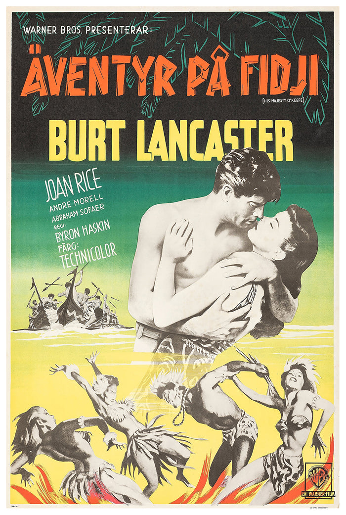 His Majesty O'Keefe 1954 - Burt Lancaster - Sweden - Classic Movie Poster