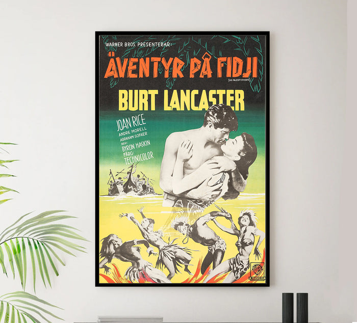 His Majesty O'Keefe 1954 - Burt Lancaster - Sweden - Classic Movie Poster