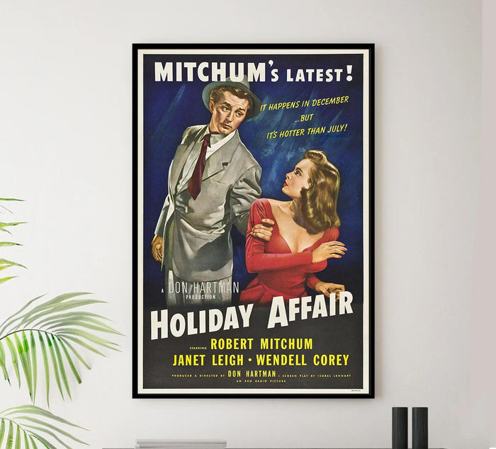 Holiday Affair 1949 - Robert Mitchum - Vintage Classic Movie Poster