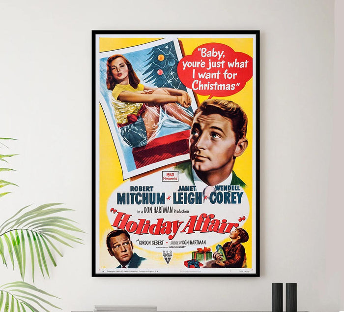 Holiday Affair 1949 v2 - Robert Mitchum - Vintage Classic Movie Poster