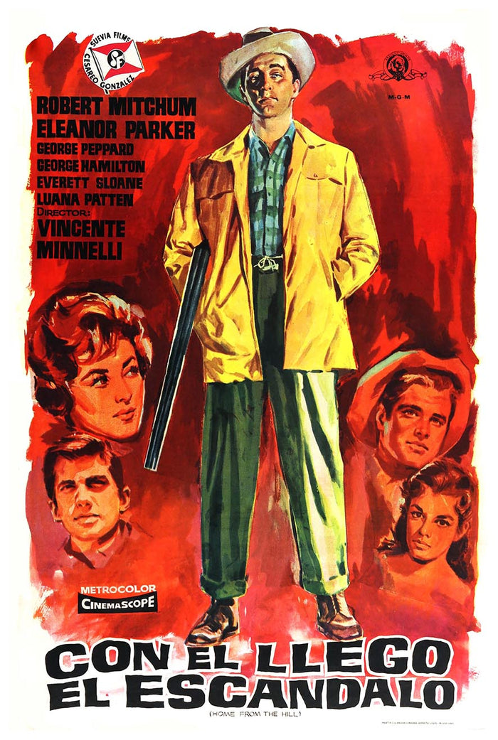 Home from the Hill 1960 - Spanish - Robert Mitchum - Vintage Classic Movie Poster