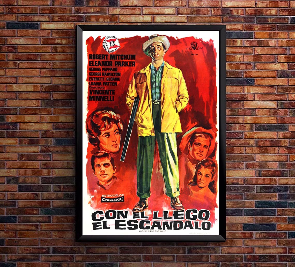 Home from the Hill 1960 - Spanish - Robert Mitchum - Vintage Classic Movie Poster