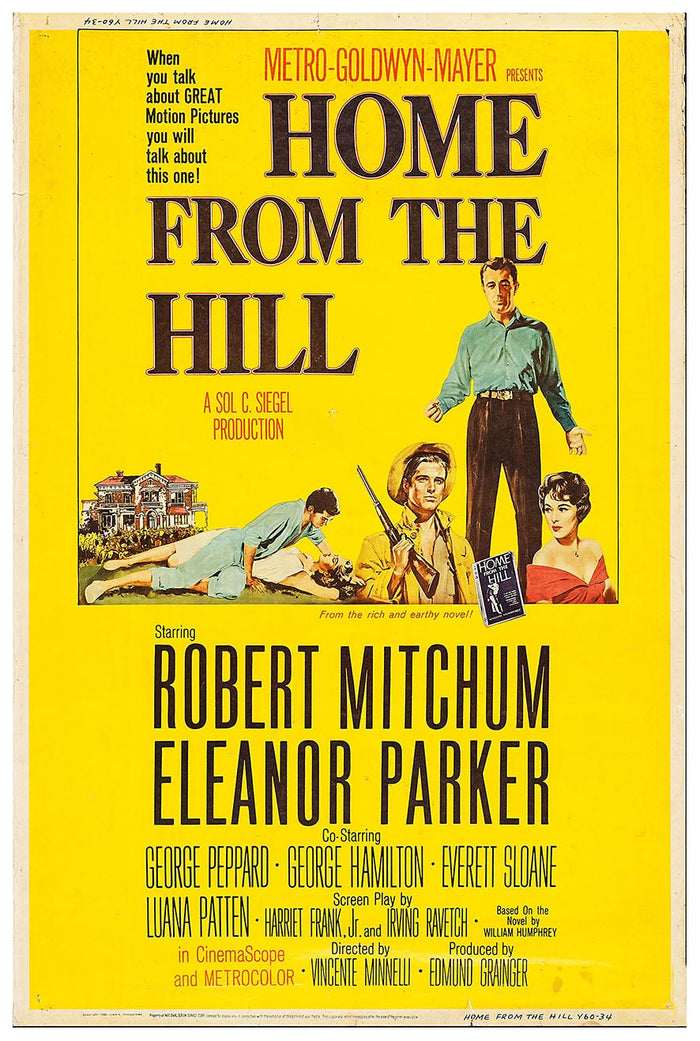 Home from the Hill 1960 - Robert Mitchum - Vintage Classic Movie Poster