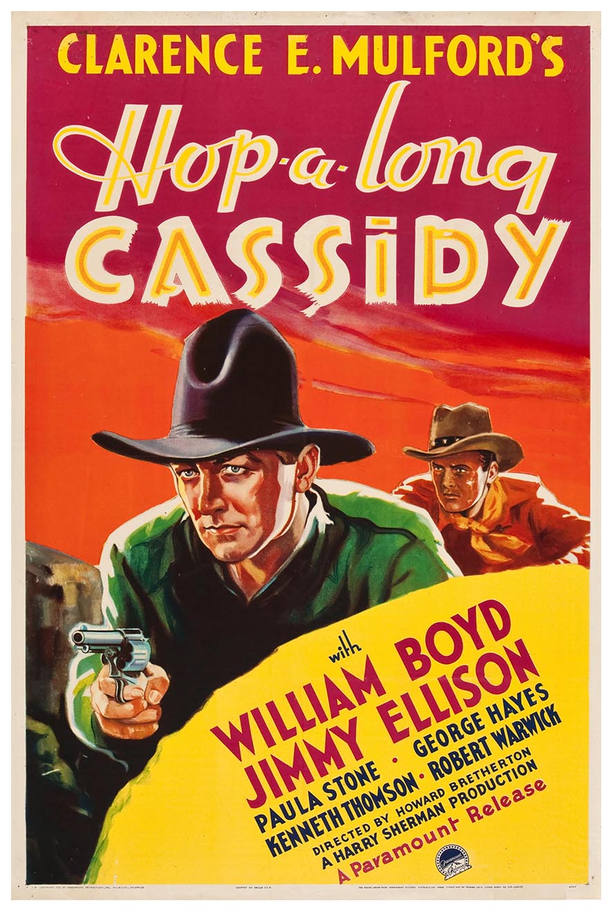 Hop-Along Cassidy 1935 - William Boyd - Classic Western Movie Poster