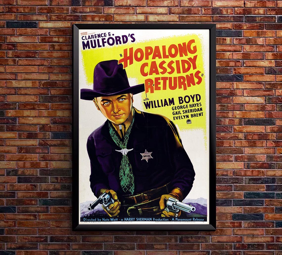 Hopalong Cassidy Returns 1936 - William Boyd - Classic Western Movie Poster