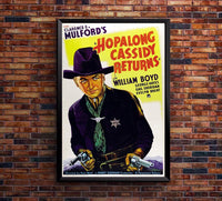 Hopalong Cassidy Returns 1936 - William Boyd - Classic Western Movie Poster