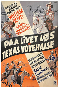 Hopalong Rides Again 1937 - Dutch - William Boyd - Classic Western Movie Poster
