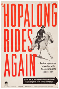 Hopalong Rides Again 1937 - William Boyd - Classic Western Movie Poster
