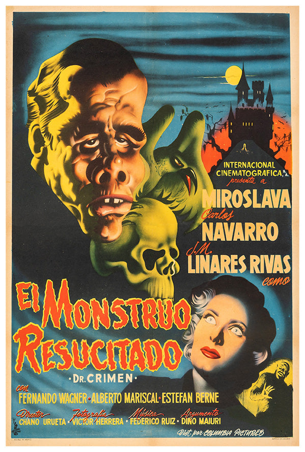 The Costumed Monster - Mexican Horror Movie Poster