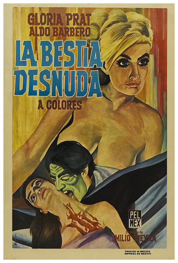 The Naked Beast - Mexican Horror Movie Poster