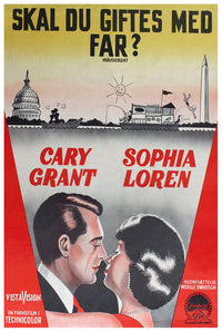 Houseboat 1958 - Cary Grant - Denmark - Classic Movie Poster