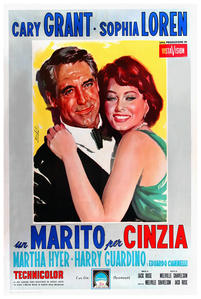 Houseboat 1958 - Cary Grant - Italy(2) - Classic Movie Poster