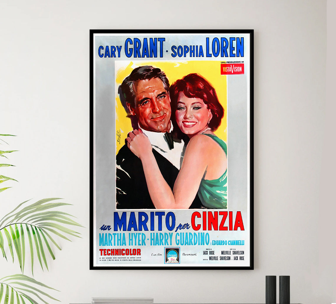 Houseboat 1958 - Cary Grant - Italy(2) - Classic Movie Poster