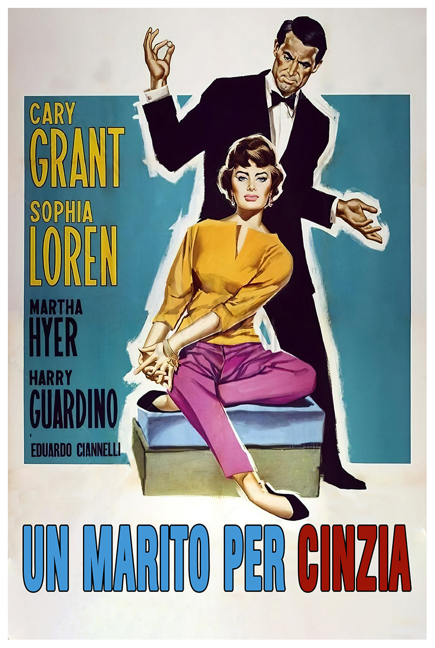 Houseboat 1958 - Cary Grant - Italy - Classic Movie Poster