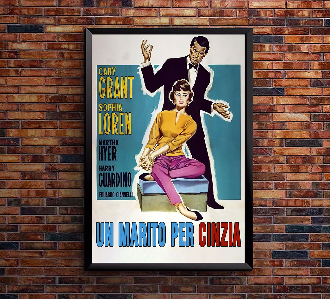 Houseboat 1958 - Cary Grant - Italy - Classic Movie Poster