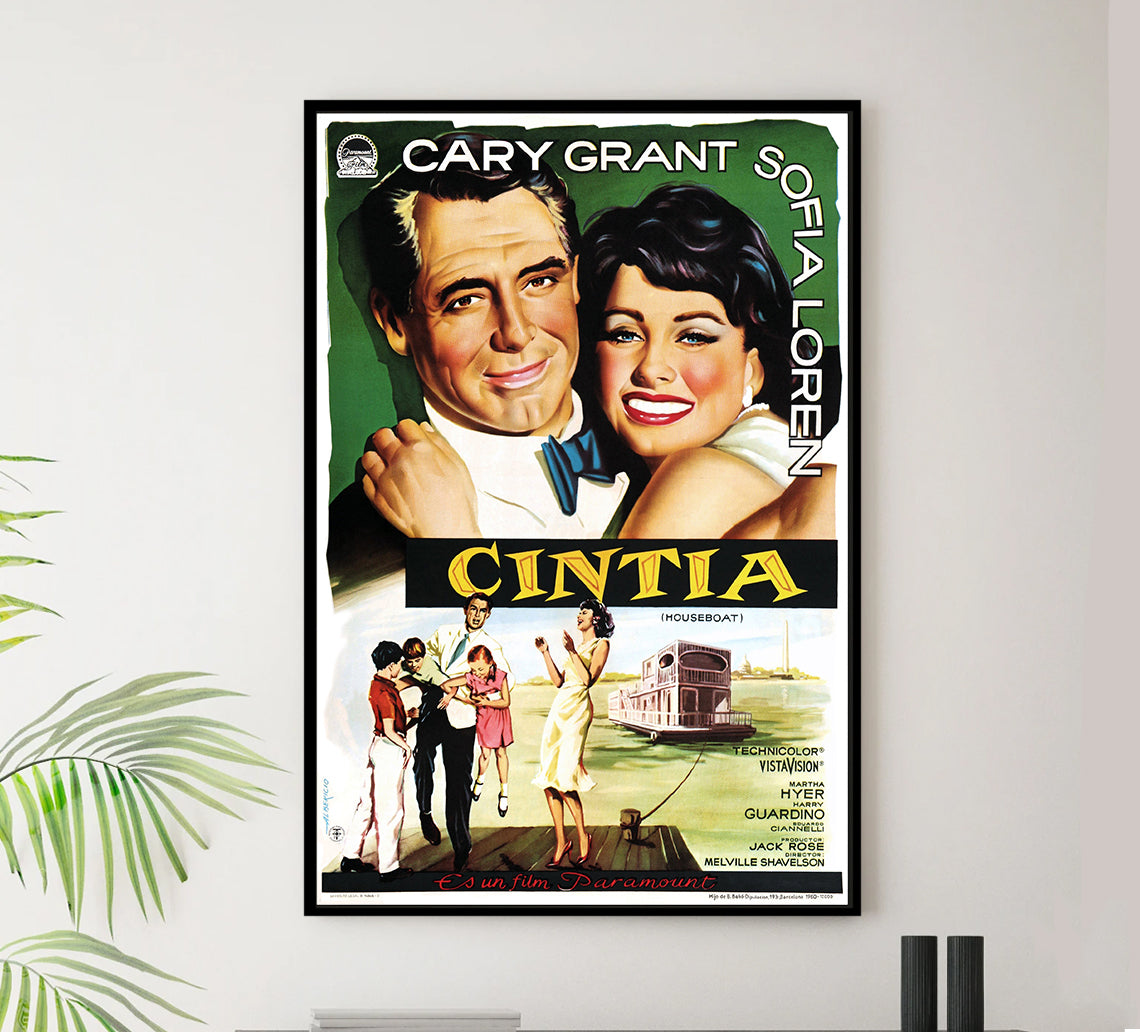 Houseboat 1958 - Cary Grant - Spain - Classic Movie Poster