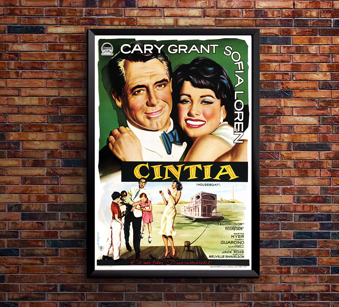 Houseboat 1958 - Cary Grant - Spain - Classic Movie Poster