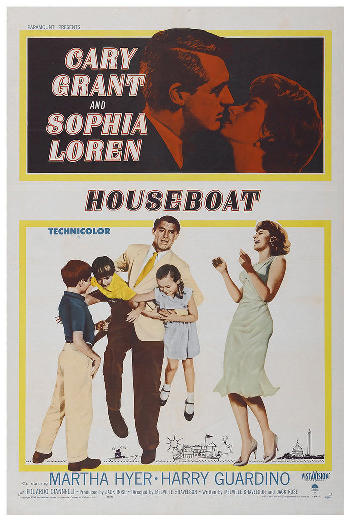 Houseboat 1958 - Cary Grant - US - Classic Movie Poster