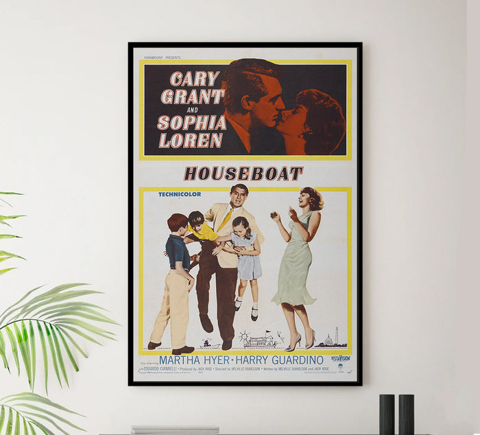 Houseboat 1958 - Cary Grant - US - Classic Movie Poster