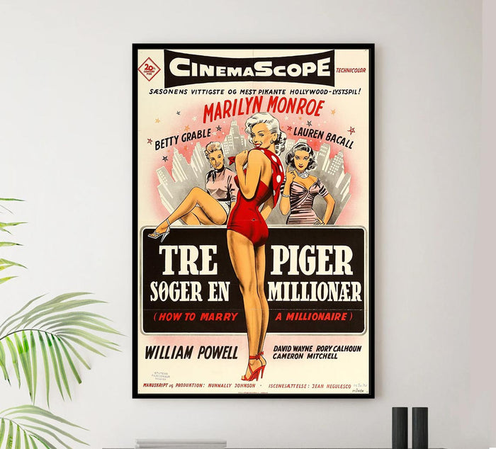 How to Marry a Millionaire 1953- Dutch - Vintage Classic Movie Poster