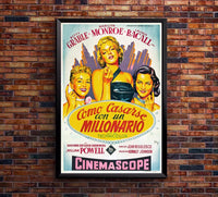 How to Marry a Millionaire 1953 - Spanish - Vintage Classic Movie Poster