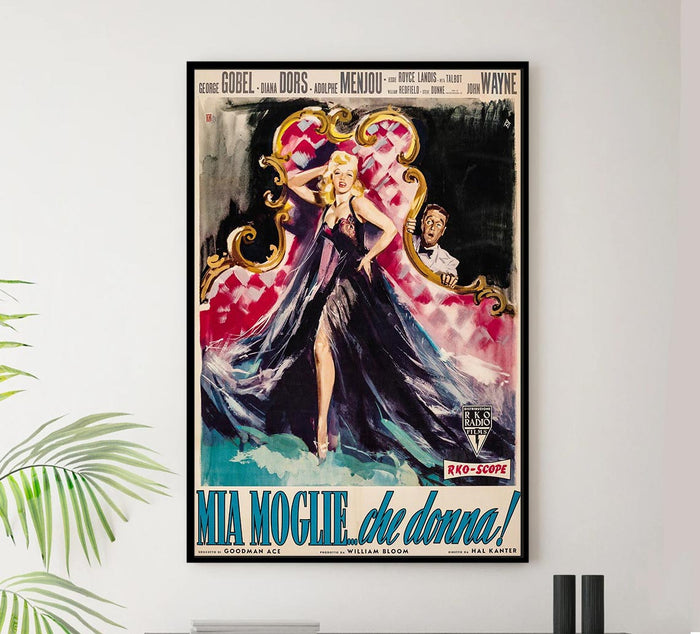 I Married a Woman 1958 - Italian - Vintage Classic Movie Poster