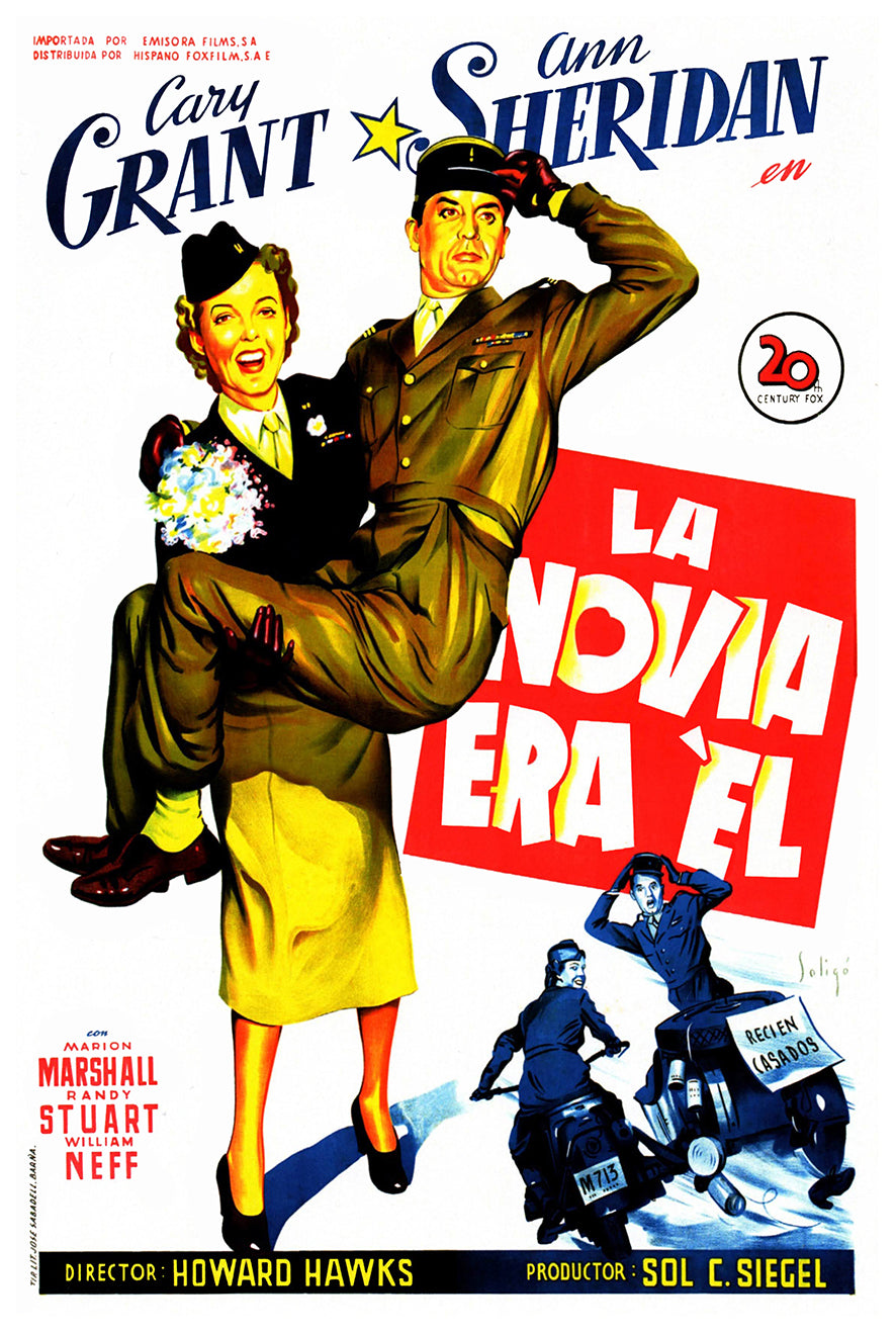 I Was a Male War Bride 1949 - Cary Grant - Spain - Classic Movie Poster