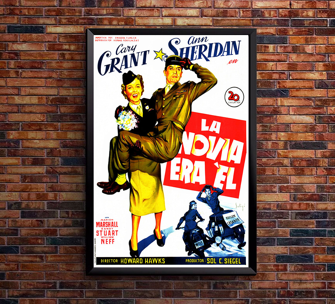 I Was a Male War Bride 1949 - Cary Grant - Spain - Classic Movie Poster