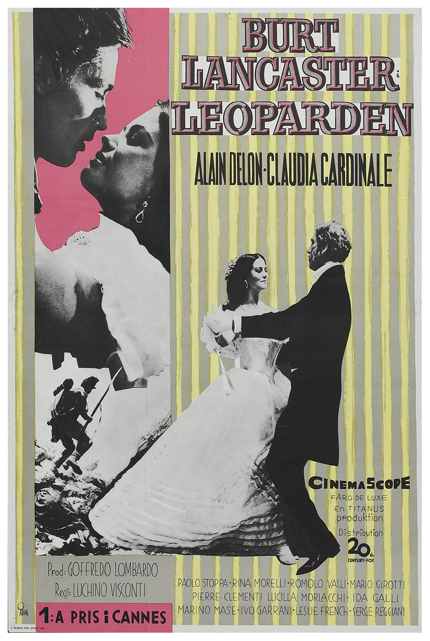 Il gattopardo 1963 - Burt Lancaster - Sweden - Classic Movie Poster