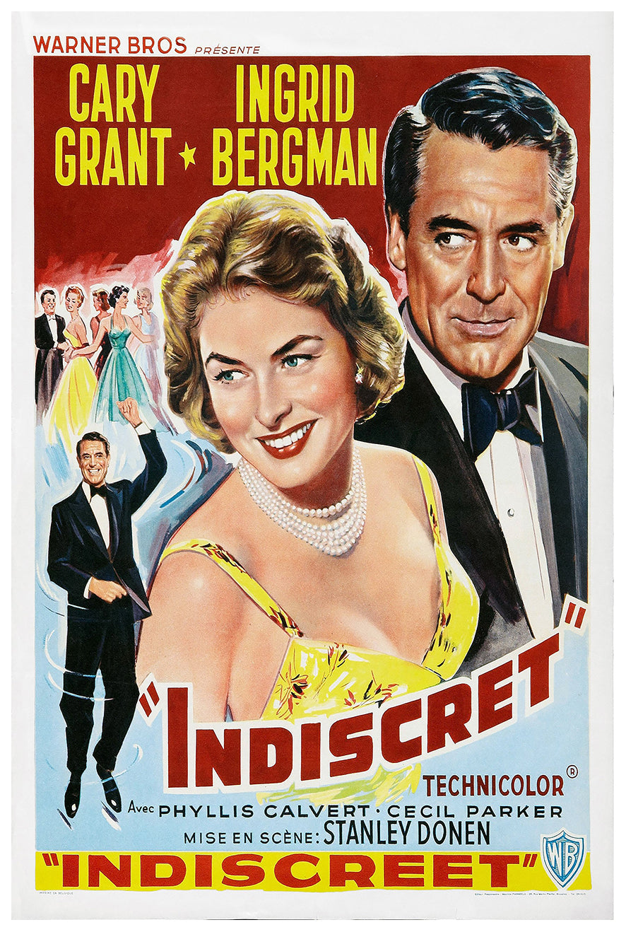 Indiscreet 1958 - Cary Grant - Belgium - Classic Movie Poster