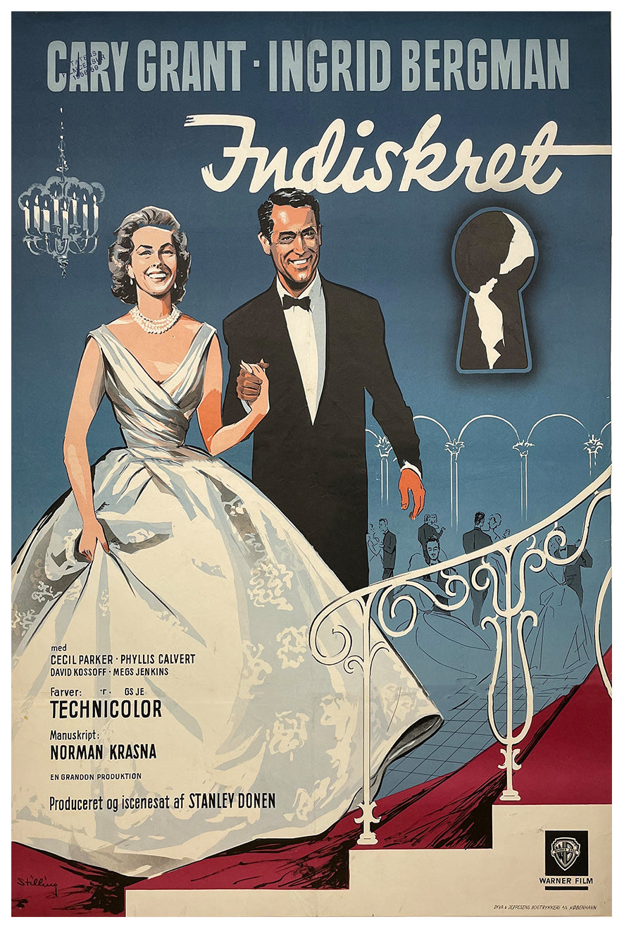 Indiscreet 1958 - Cary Grant - Denmark - Classic Movie Poster
