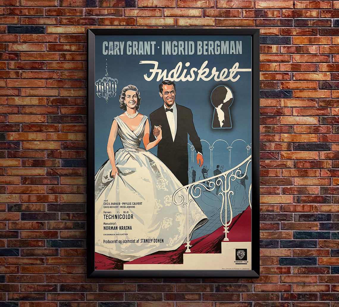 Indiscreet 1958 - Cary Grant - Denmark - Classic Movie Poster