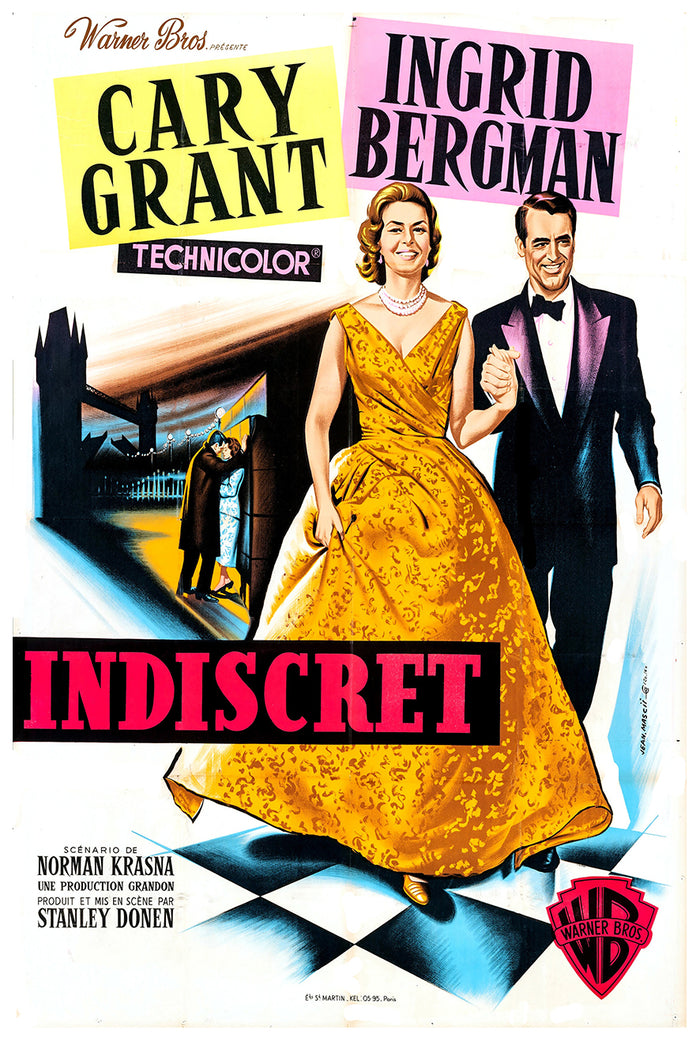 Indiscreet 1958 - Cary Grant - France - Classic Movie Poster