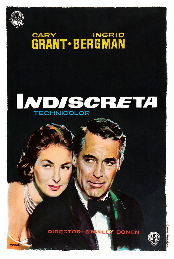 Indiscreet 1958 - Cary Grant - Spain - Classic Movie Poster