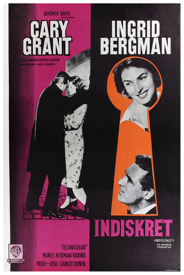 Indiscreet 1958 - Cary Grant - Sweden - Classic Movie Poster
