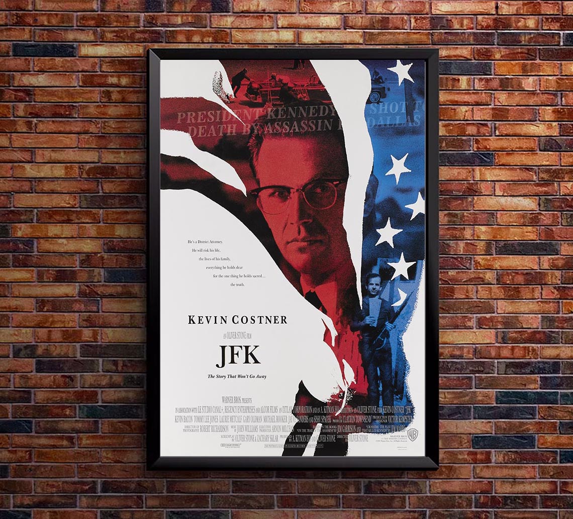 JFK 1991 - Kevin Costner - Vintage Classic Movie Poster