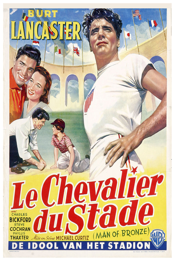 Jim Thorpe -- All-American 1951 - Burt Lancaster - Belgium - Classic Movie Poster