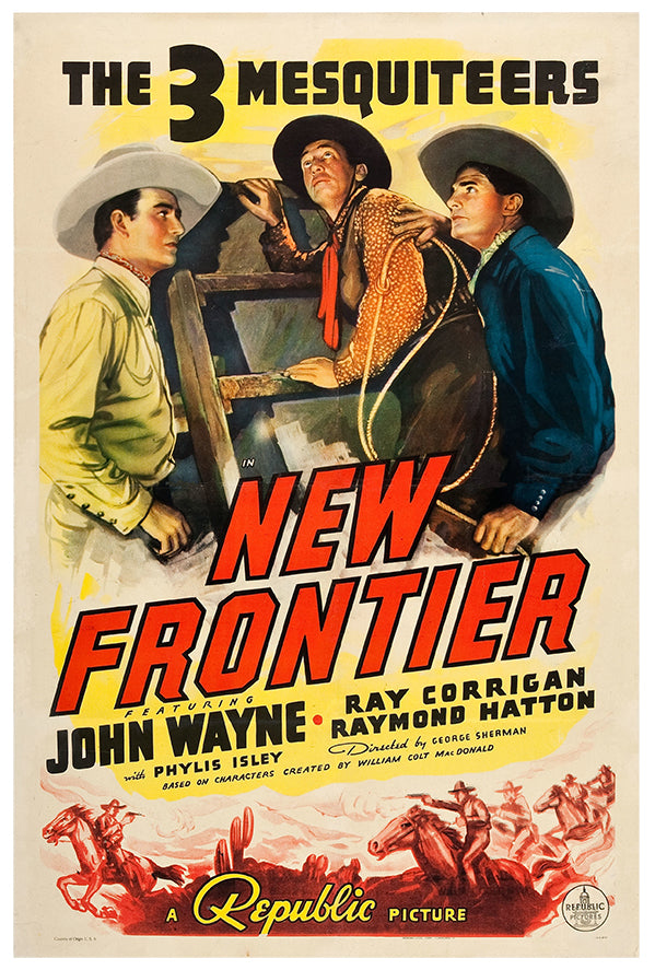 New Frontier - John Wayne - 1939 - Movie Poster