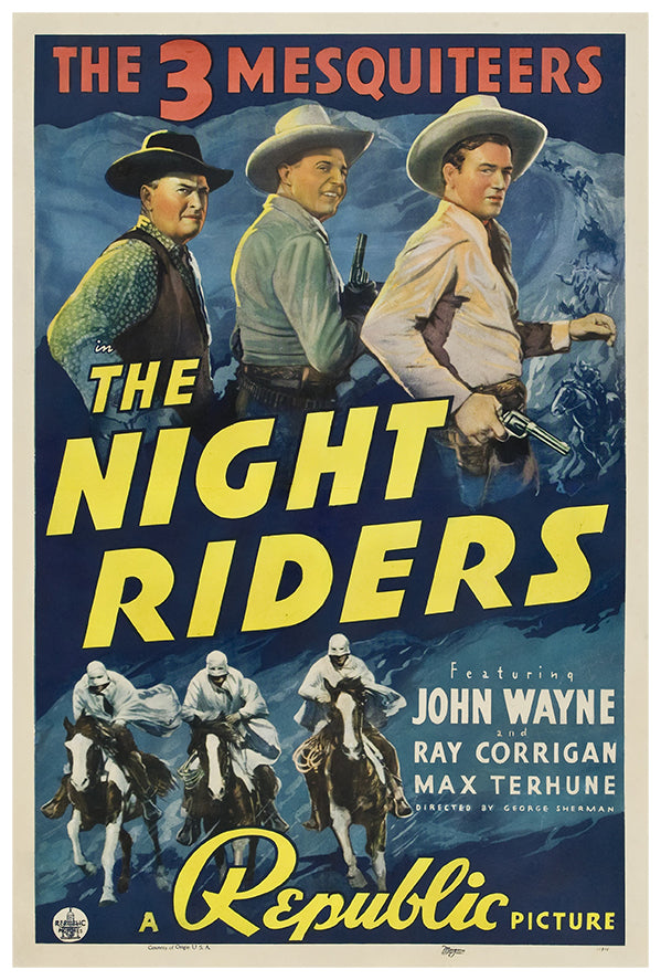 The Night Riders - John Wayne - 1939 - Movie Poster