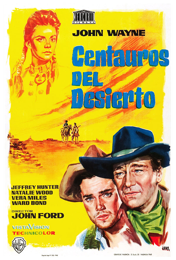 The Searchers - John Wayne - 1956 - Spanish - Movie Poster