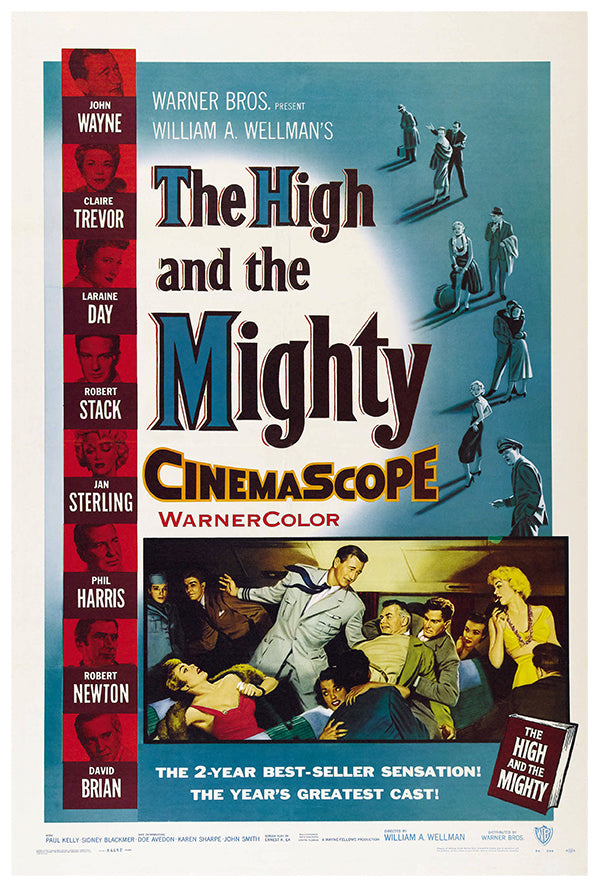 The High and the Mighty - John Wayne - 1954 - Movie Poster