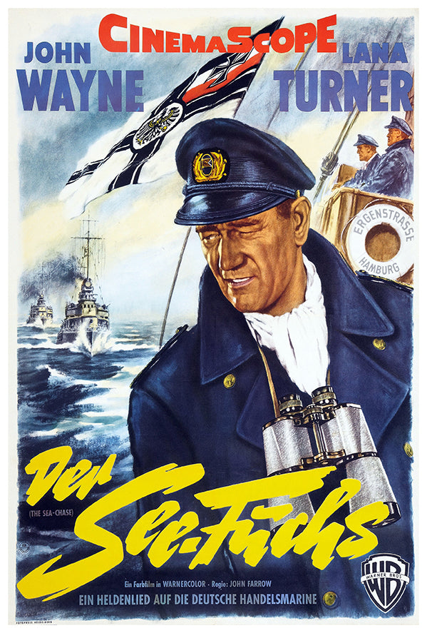 The Sea Chase - John Wayne - 1955 - Movie Poster