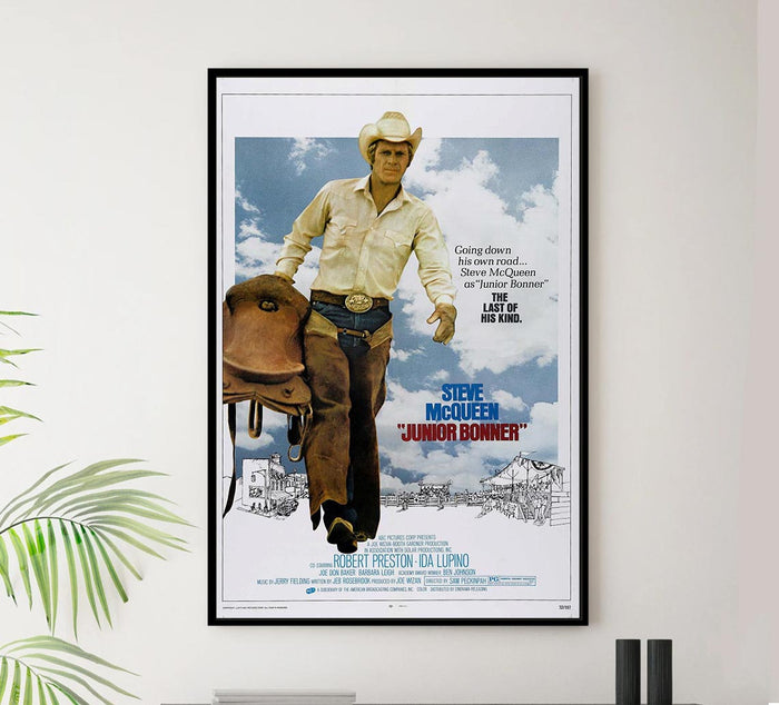 Junior Bonner 1972 - Steve McQueen - Vintage Classic Movie Poster