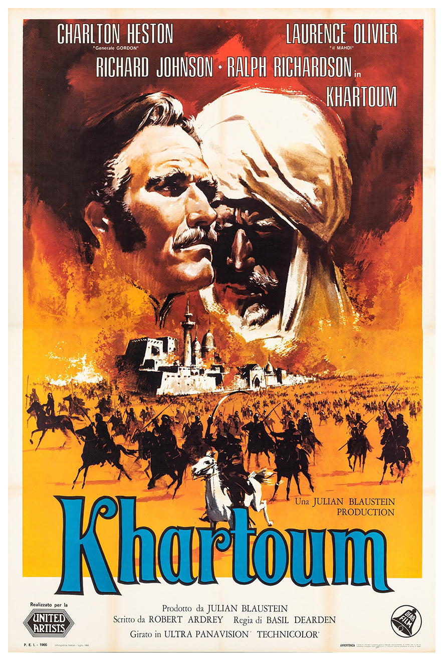 Khartoum 1966 - Laurence Olivier - Italy - Classic Movie Poster