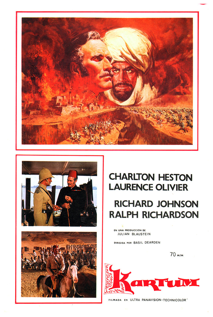 Khartoum 1966 - Laurence Olivier - Spain - Classic Movie Poster