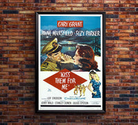 Kiss Them for Me 1957 - Cary Grant - US - Classic Movie Poster