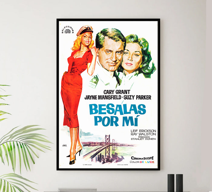 Kiss Them for Me 1957 - Jayne Mansfield - Spain (2) - Classic Movie Poster